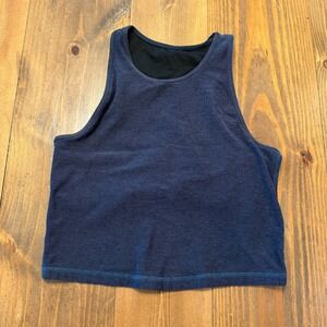 Vuori Elevation Plyo Tank Racerback Cropped Sleeveless Small Gray Bra